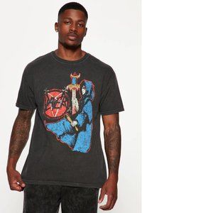 Slayer Show Me Mercy Logo thrash metal rock Mineral Wash Official T-Shirt L NWT